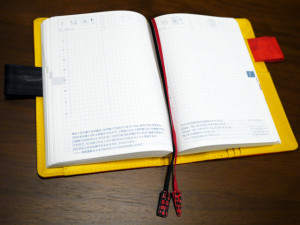 ほぼ日手帳×ミロコマチコ「赤いインドサイ」見開き